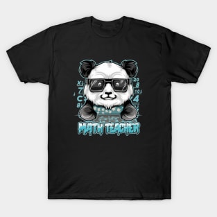 Cute Math Panda Teacher T-Shirt